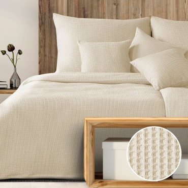 Luxusní béžové vaflové povlečení
