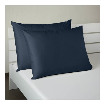 Saténový povlak temně modrý 50x70cm