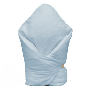 Světle modrý mušelínový povlak 80x80 cm