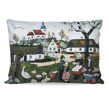 Luxusní bavlněný povlak 33x50cm s motivem Jaro