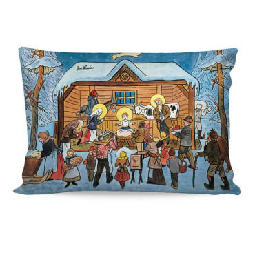 Povlak na polštář 33x50cm Betlém v zimě - Josef Lada