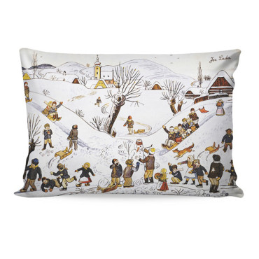 Povlak 33x50cm - Dětské hry v zimě, 100% bavlna