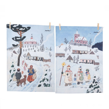 Utěrky 100% bavlna 50x70cm s motivy Josefa Lady