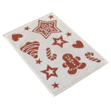 Kuchyňský ručník Perníčky v hnědé barvě