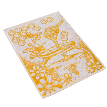 Kuchyňský ručník Včelka s medem zlatobílá
