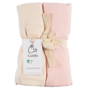 Mušelínové pleny Béžová a růžová 70x70 cm, 2ks, 100% bavlna