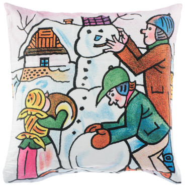 Luxusní povlak 40x40cm Sněhulák od Josefa Lady